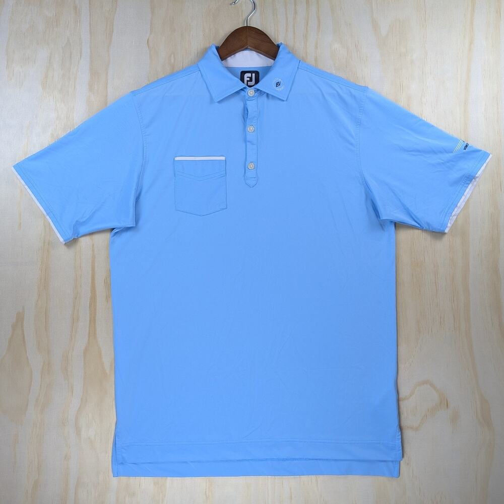 FootJoy Men's Medium Vokey Design BV Custom Wedges Golf Polo Light Blue